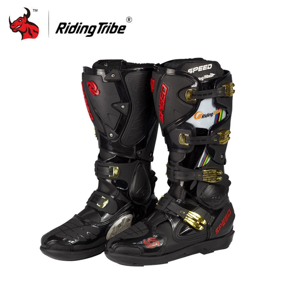 Riding Tribe Speed Motorcycle Boots Leather – ln display picture 3